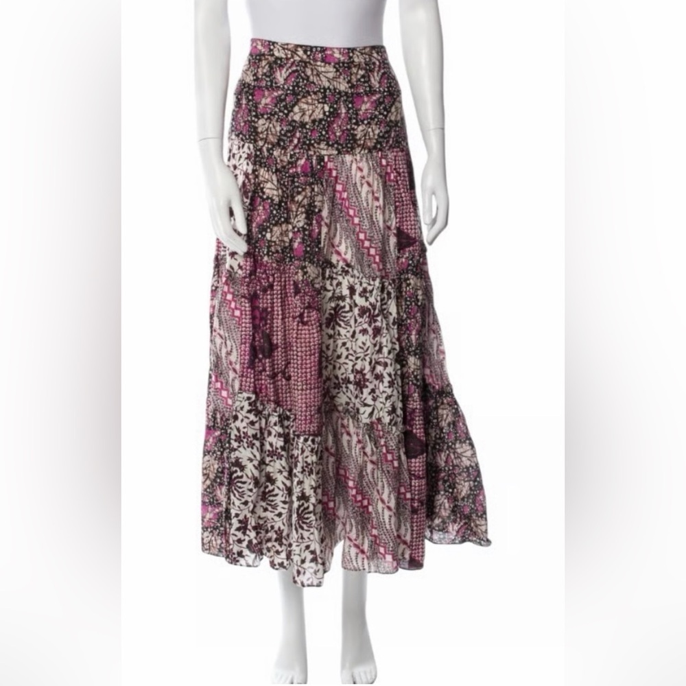 Ulla Johnson Patchwork Maxi Skirt